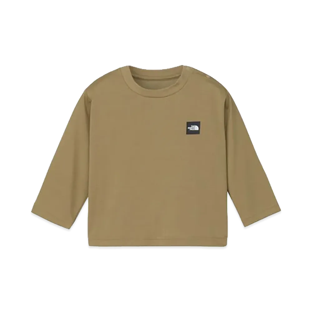 The North Face Long Sleeve Small Box Logo Tee Baby "Classic Khaki"