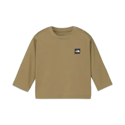 The North Face Long Sleeve Small Box Logo Tee Baby "Classic Khaki"