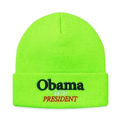 Supreme Obama Beanie "Fluorescent Green"