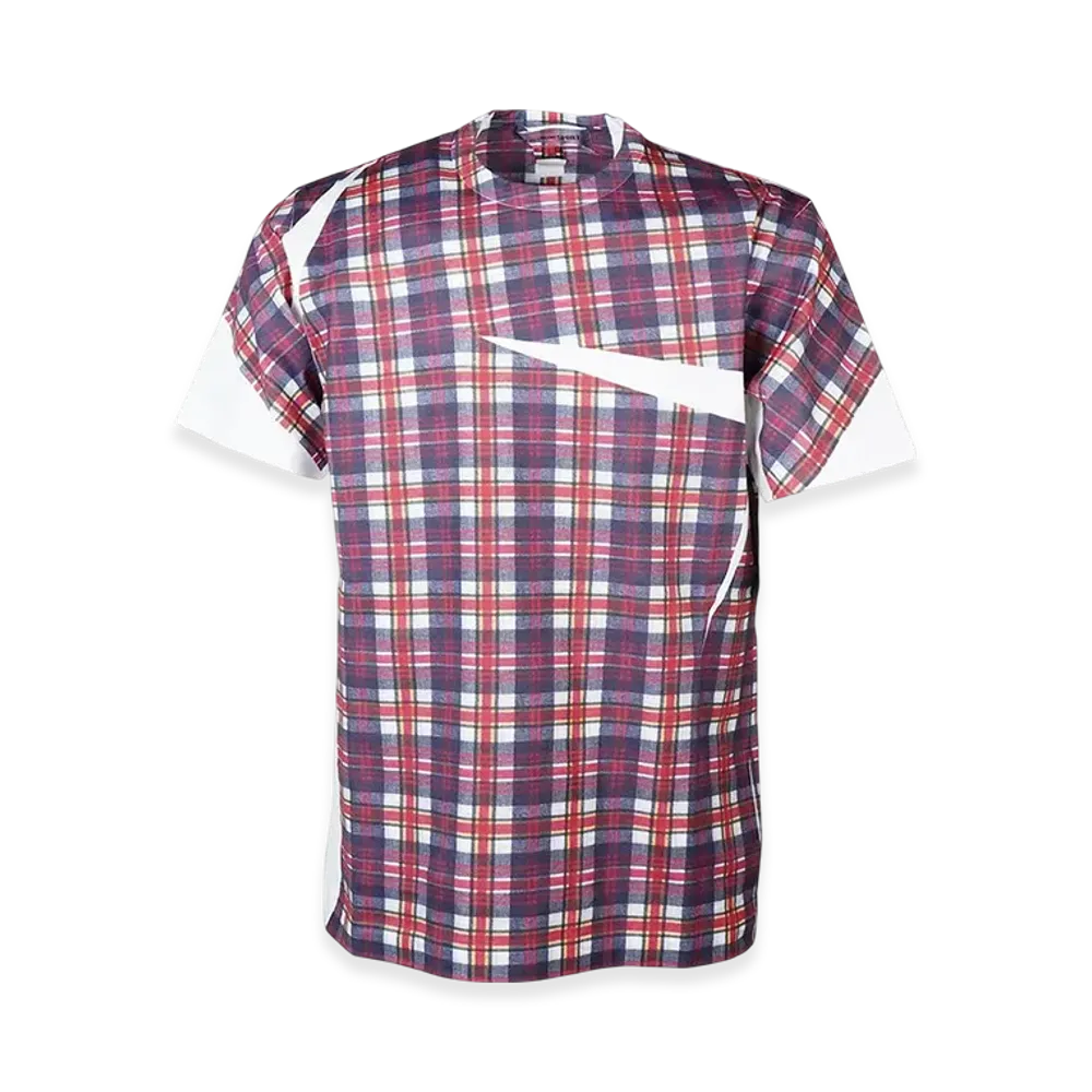 COMME des GARCONS SHIRT Check Digital Print B01 T-Shirt "White/Check"