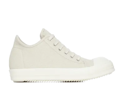 Rick Owens DRKSHDW SS26 Low Sneaks Heavy Canvas "Natural/Milk"