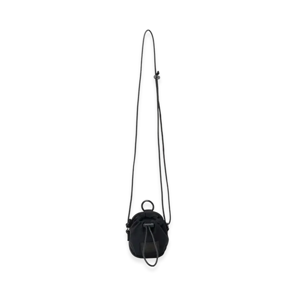 Y's Cotton Linen Twill / Leather Pouch "Black"