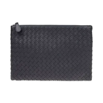 Bottega Veneta Lambskin Clutch Bag "Blue"