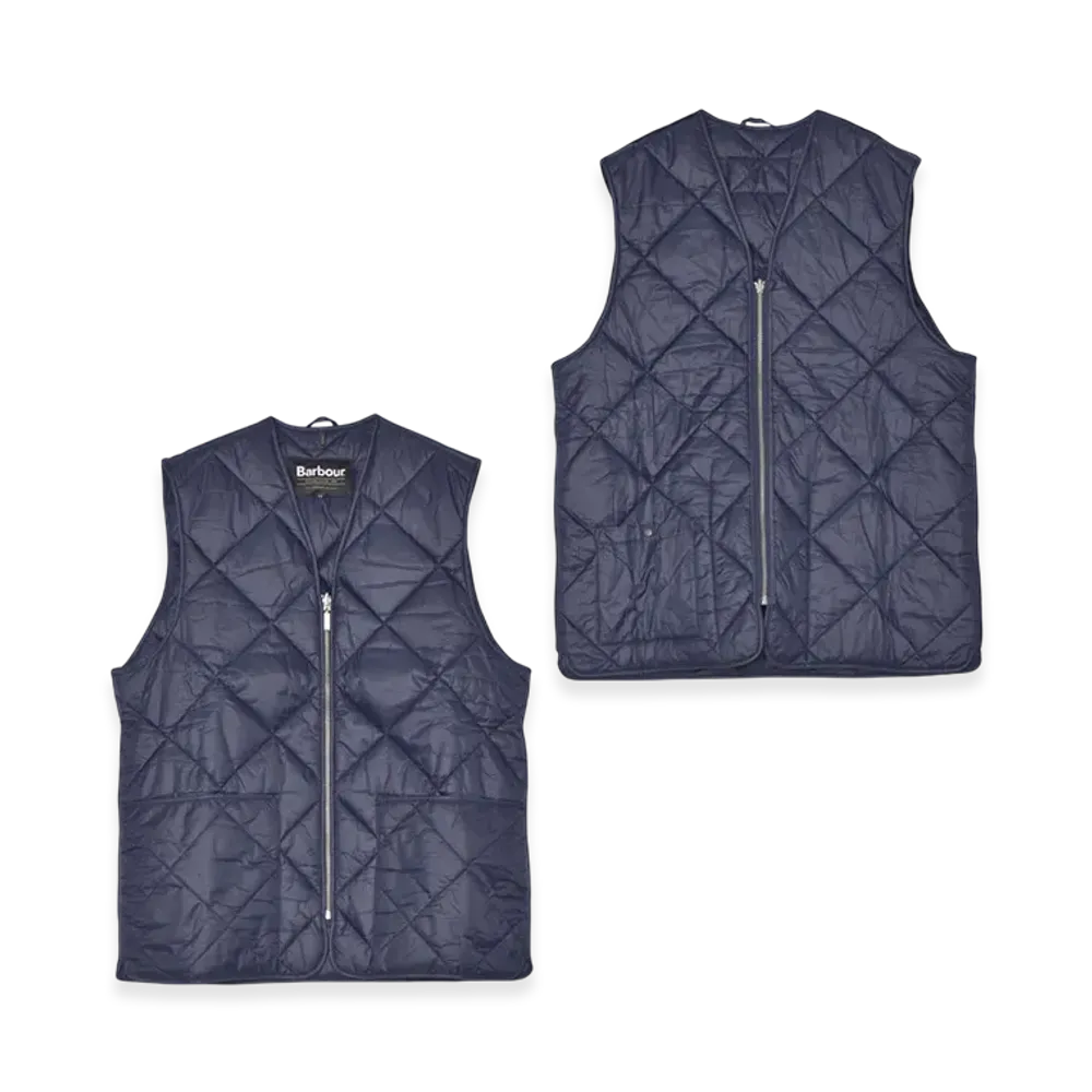 Barbour Large Box Quilt Liner "Classic Navy"