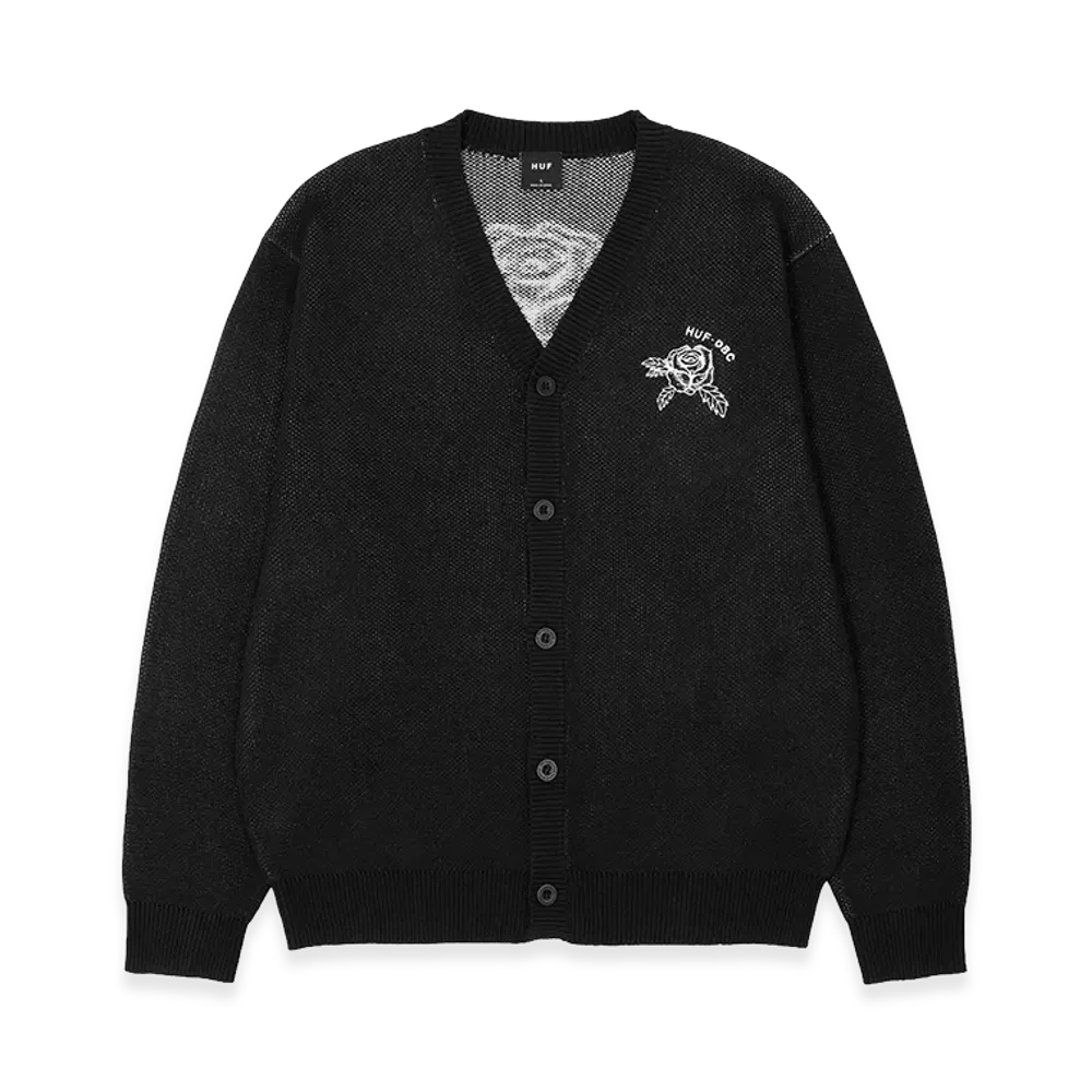 HUF Rose Cardigan "Black"