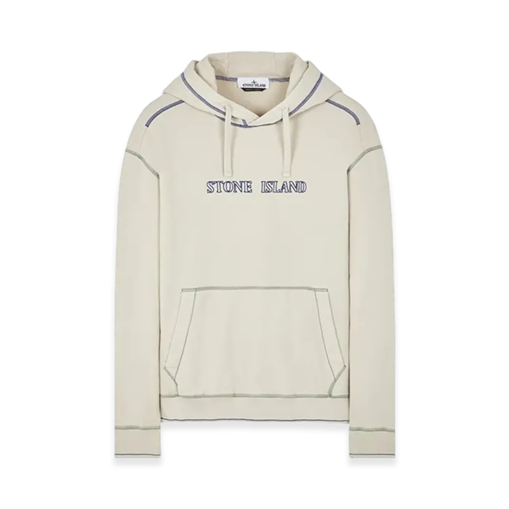 Stone Island 60678 Brushed Cotton Fleece Hooded Sweatshirt - 23FW "Stucco"