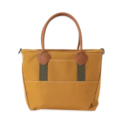 L.L.Bean x BEAMS PLUS Deep Bottom Leather Handle Zip Tote M "Brown"