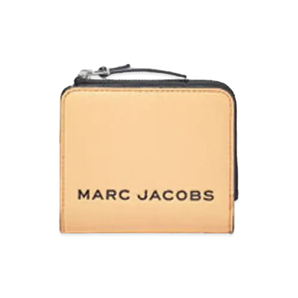 Marc Jacobs The Bold Colorblocked Mini Compact Zip Wallet "Orange Chiffon Multi"