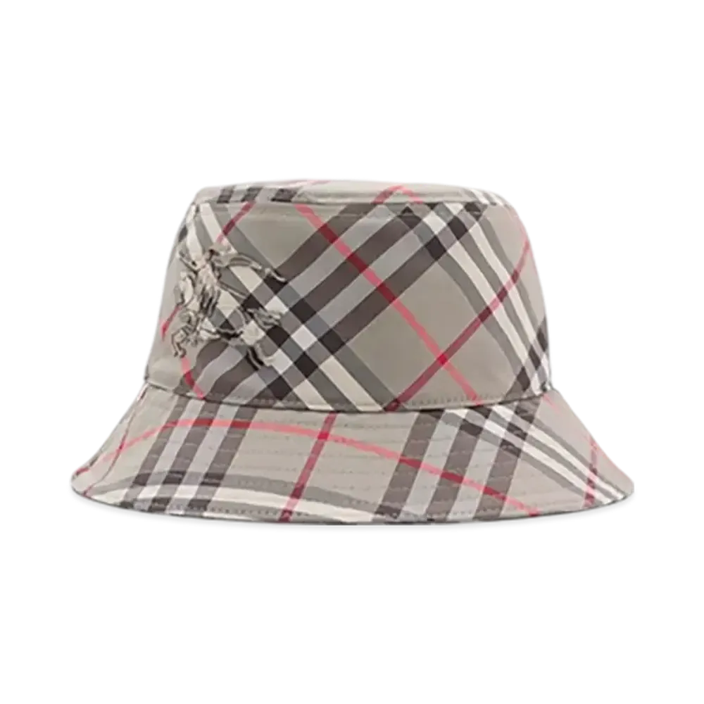 Burberry Check EKD Bucket Hat "Mauve Gray"