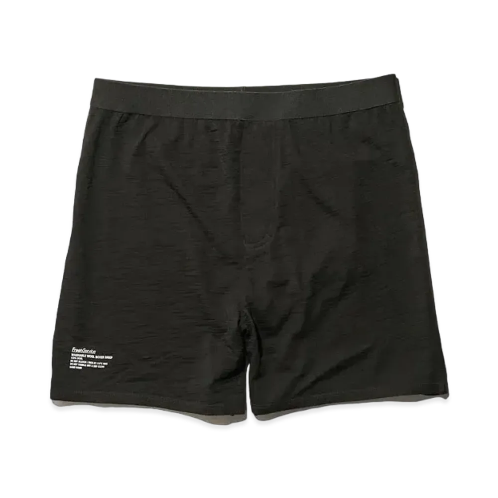FreshService Washable Wool Boxer Brief "Black"