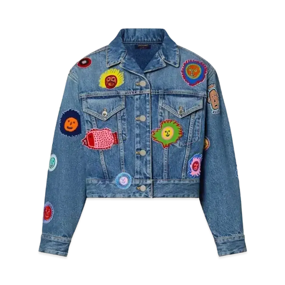 Louis Vuitton x Yayoi Kusama Faces Patches Denim Jacket My Eternal Soul "Blue"
