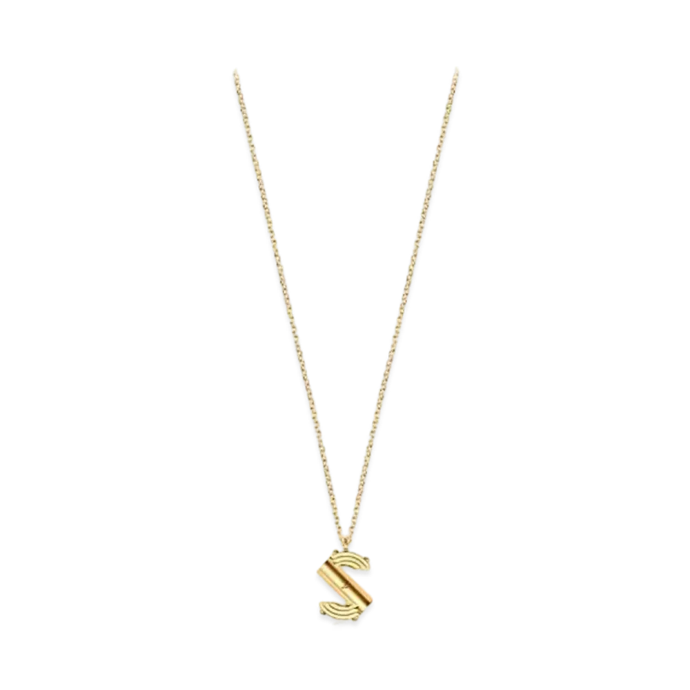 Louis Vuitton LV & Me Necklace Letter S "Gold"