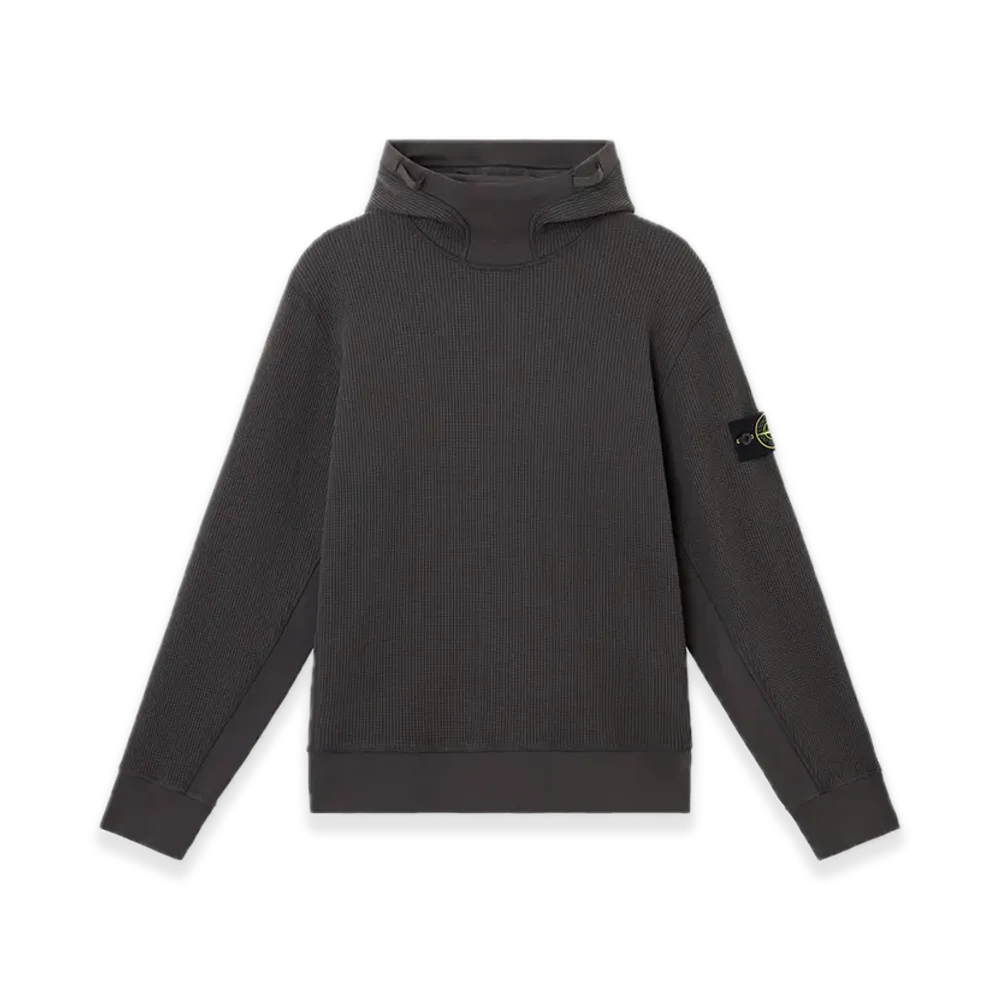 Stone Island 6100005 Organic Cotton Waffle Fleece "Charcoal Gray"