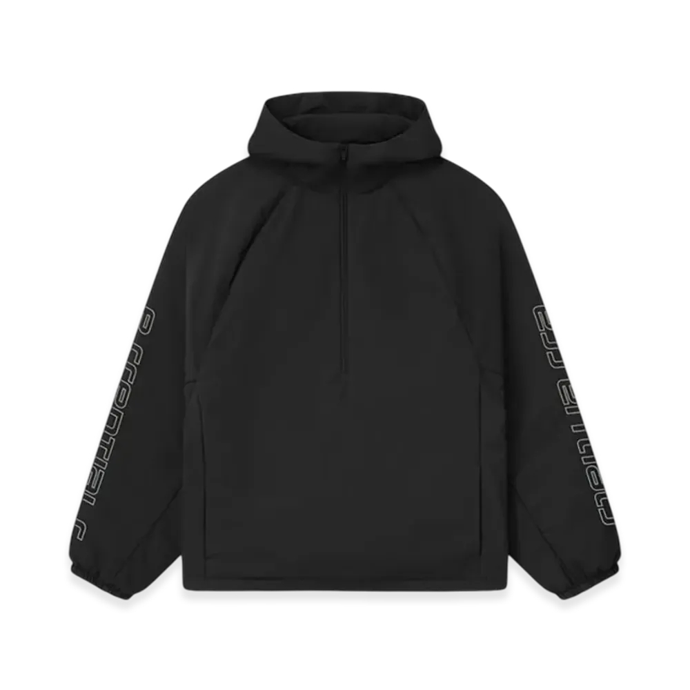 FEAR OF GOD ESSENTIALS Nylon Half Zip Anorak "Vintage Black"