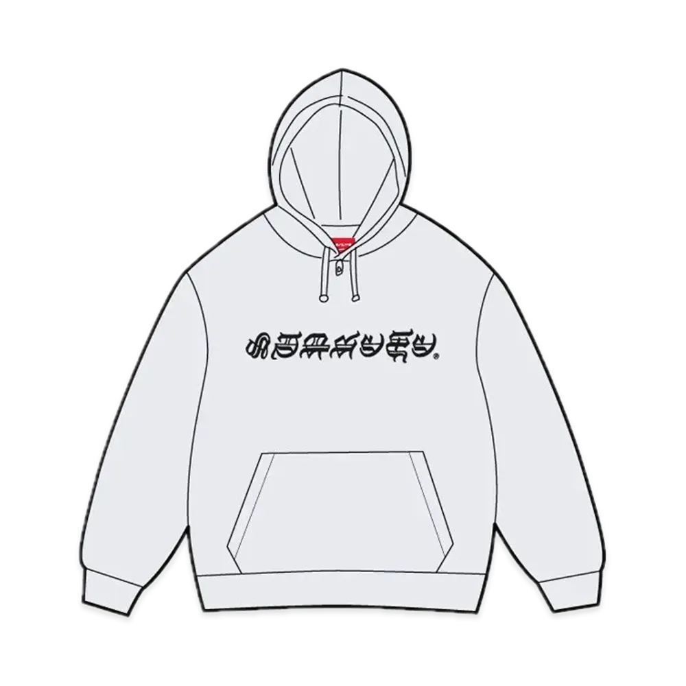 Supreme Blackletter Hooded Sweatshirt "Heather Grey"
