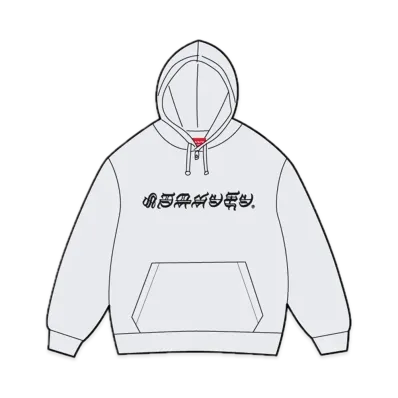 Supreme Blackletter Hooded Sweatshirt "Heather Grey"