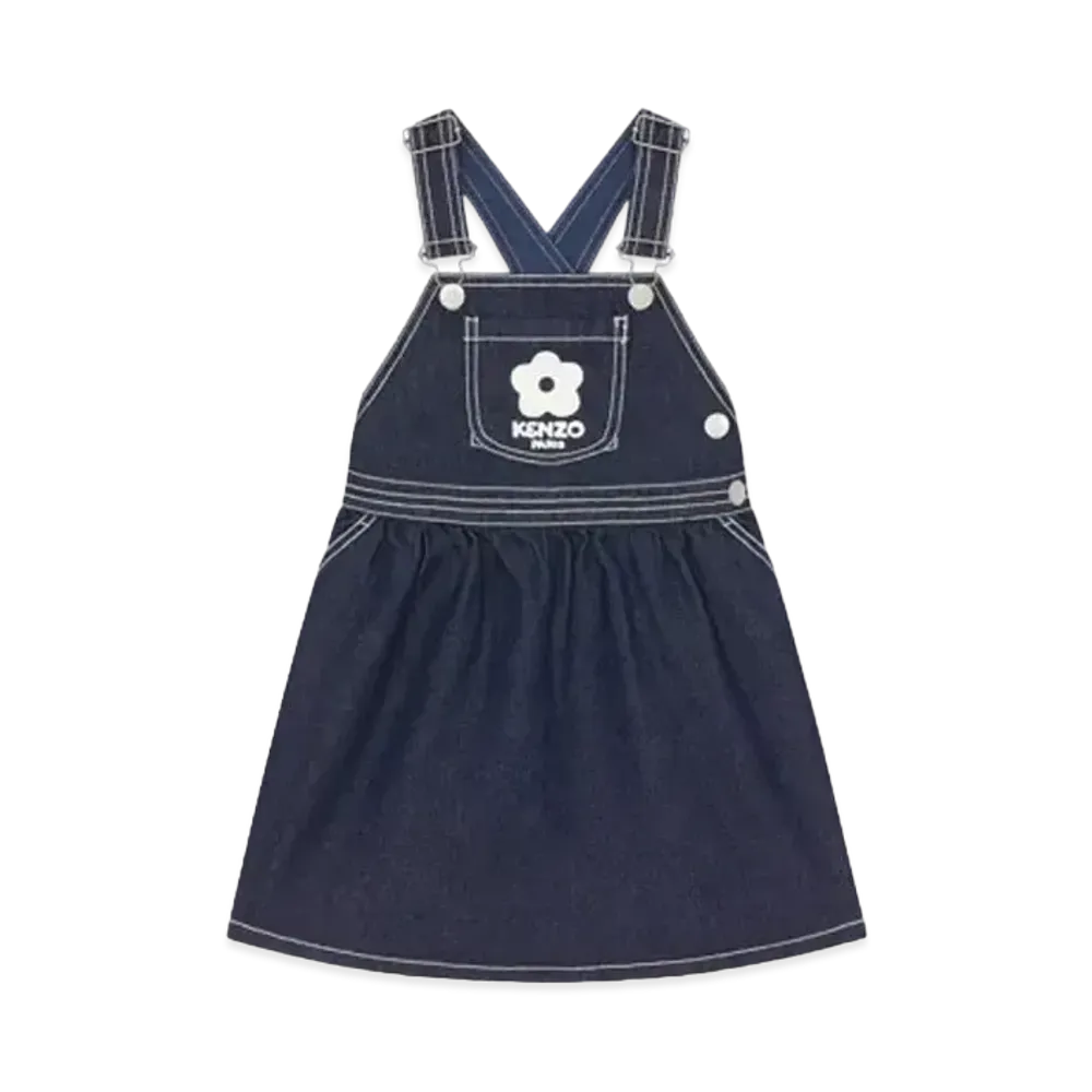 KENZO 'SAILOR' Denim Dress With Straps "Navy Blue"