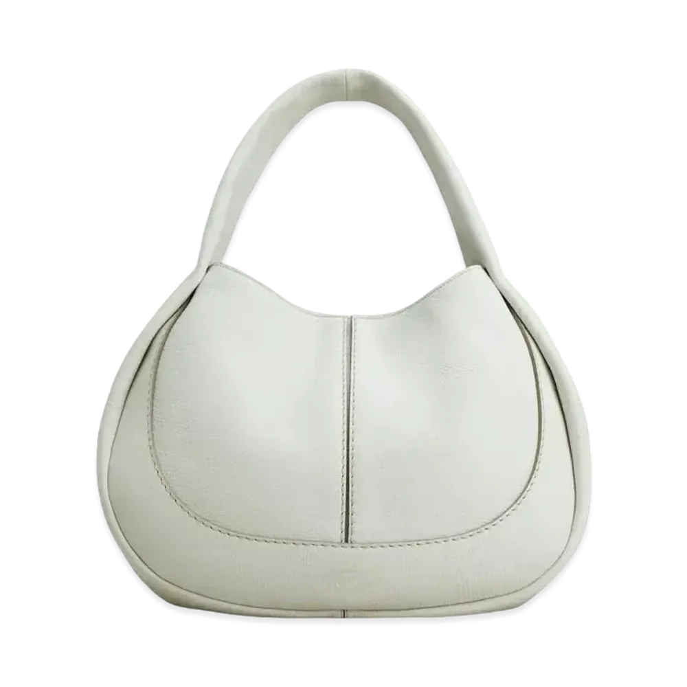 TOD'S Shirt Hobo Bag Medium "White"