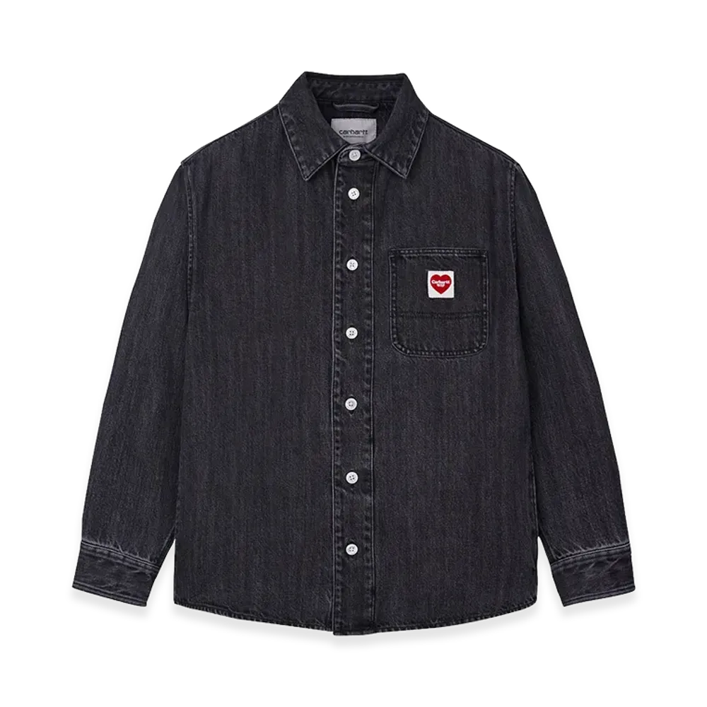 Carhartt WIP L/S Ethan Shirt "Black/Enzyme Bleach Washed"