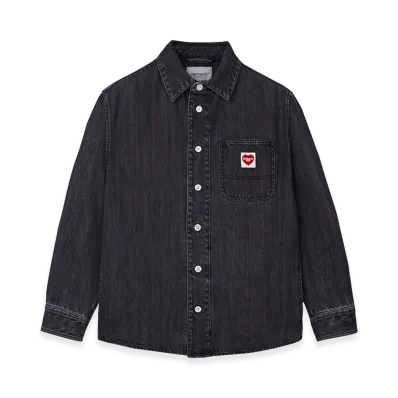Carhartt WIP L/S Ethan Shirt "Black/Enzyme Bleach Washed"