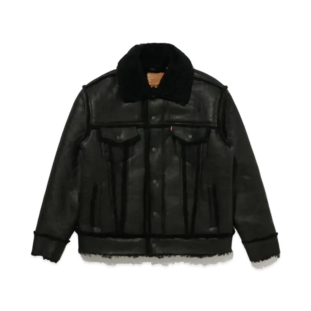 Levi's Shearling Olympia Trucker Jacket "Black"