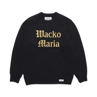 WACKO MARIA WASHED HEAVY WEIGHT SWEAT SHIRT "Black"