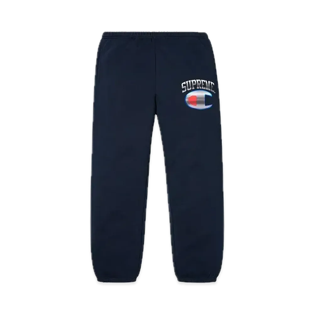 Supreme x Champion Chrome Sweatpant "Navy"