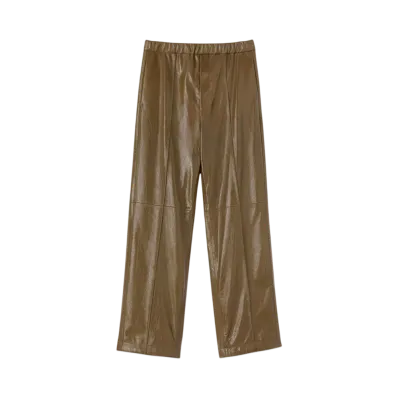 Jil Sander Men's Leather Trousers "Tobacco"