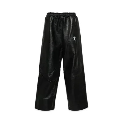 doublet Croco Pattern Leather Pants "Black"
