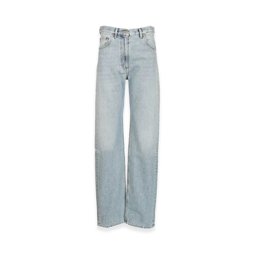 Valentino Women's Loose Fit Jeans "Light Blue"