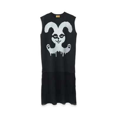 HYSTERIC GLAMOUR Women's Rabbit Ghost Dress "Black"