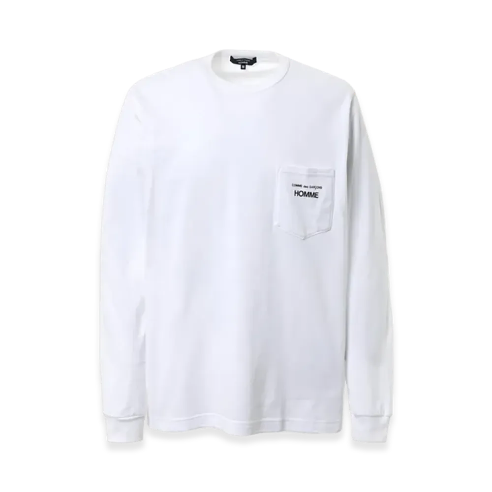 COMME des GARCONS HOMME CDG Homme Logo Long Sleeve Tee "White"