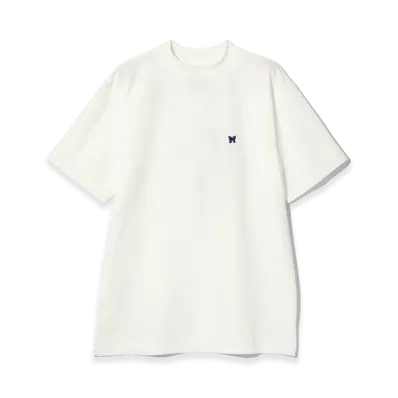NEEDLES S/S Mock Neck T-Shirt Poly Pique "White"