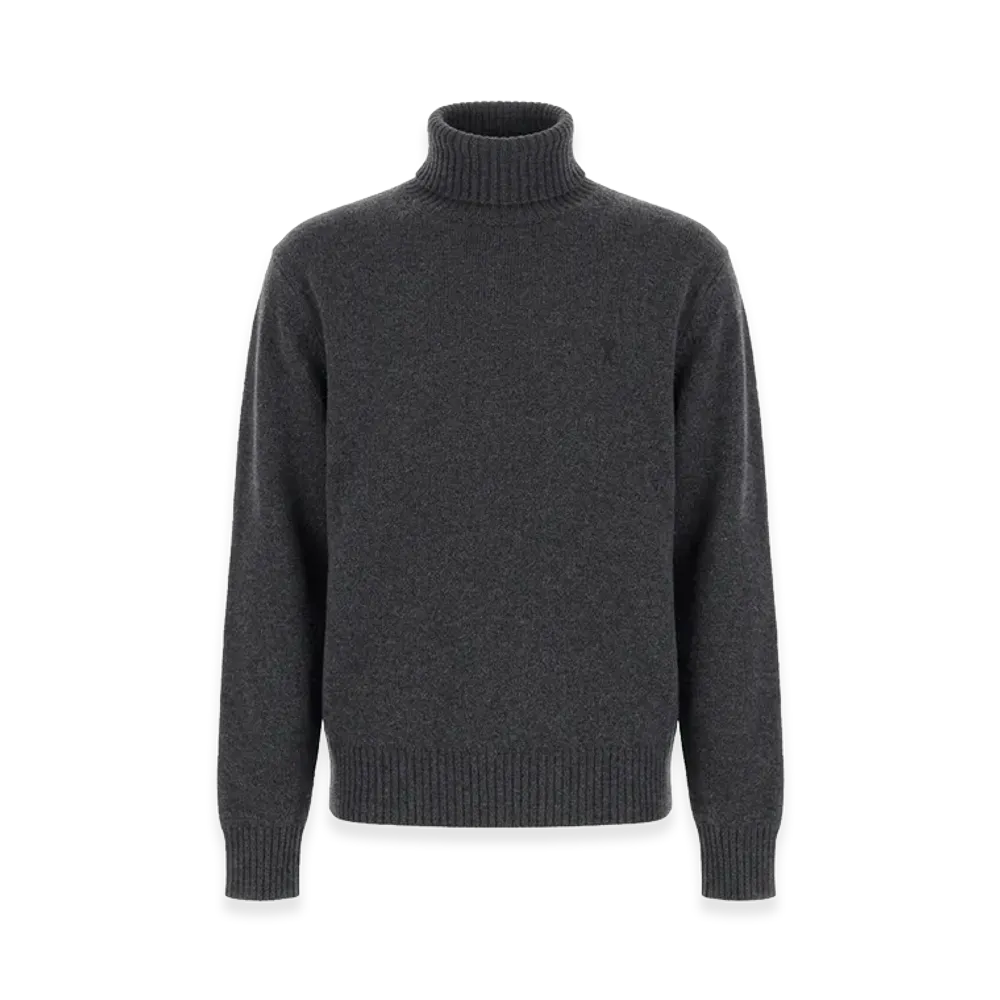 AMI PARIS Cashmere Turtleneck Sweater "Grey"