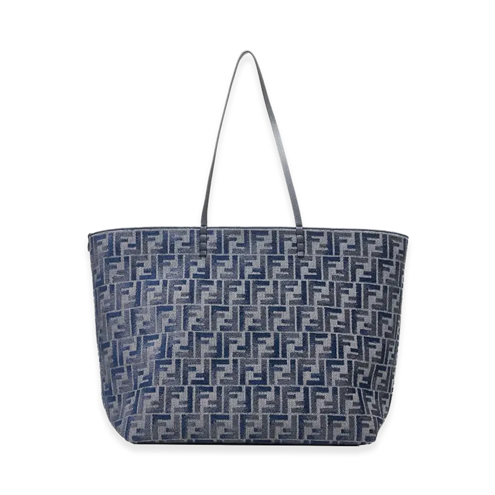 FENDI Women's Roll Large Shopping Bag "Blue"