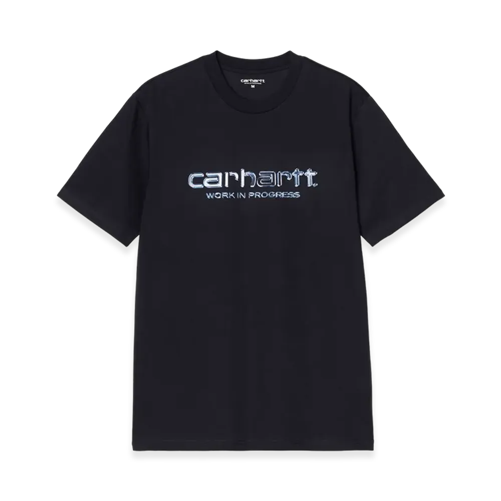 Carhartt WIP S/S Solar Chrome Script T-Shirt "Dark Navy"