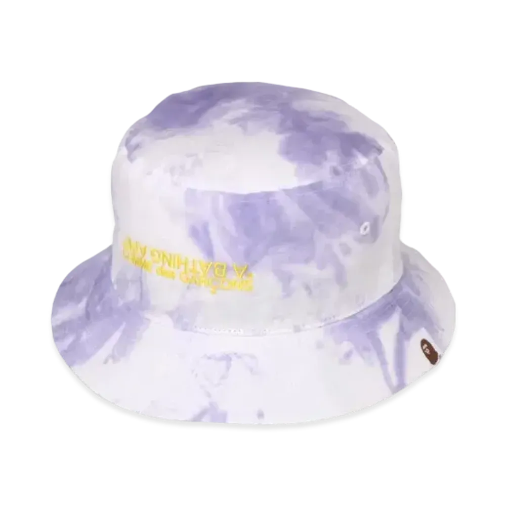 A BATHING APE x CDG OSAKA Tie Dye Bucket Hat "Purple"