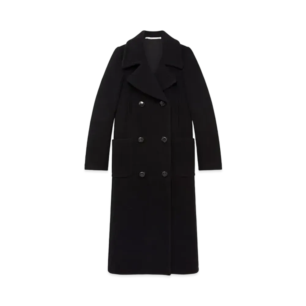 Stella McCartney Long Wool Overcoat "Black"