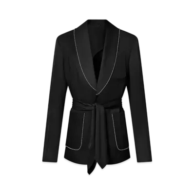 Louis Vuitton Chic Silk Pajama Jacket "Noir"