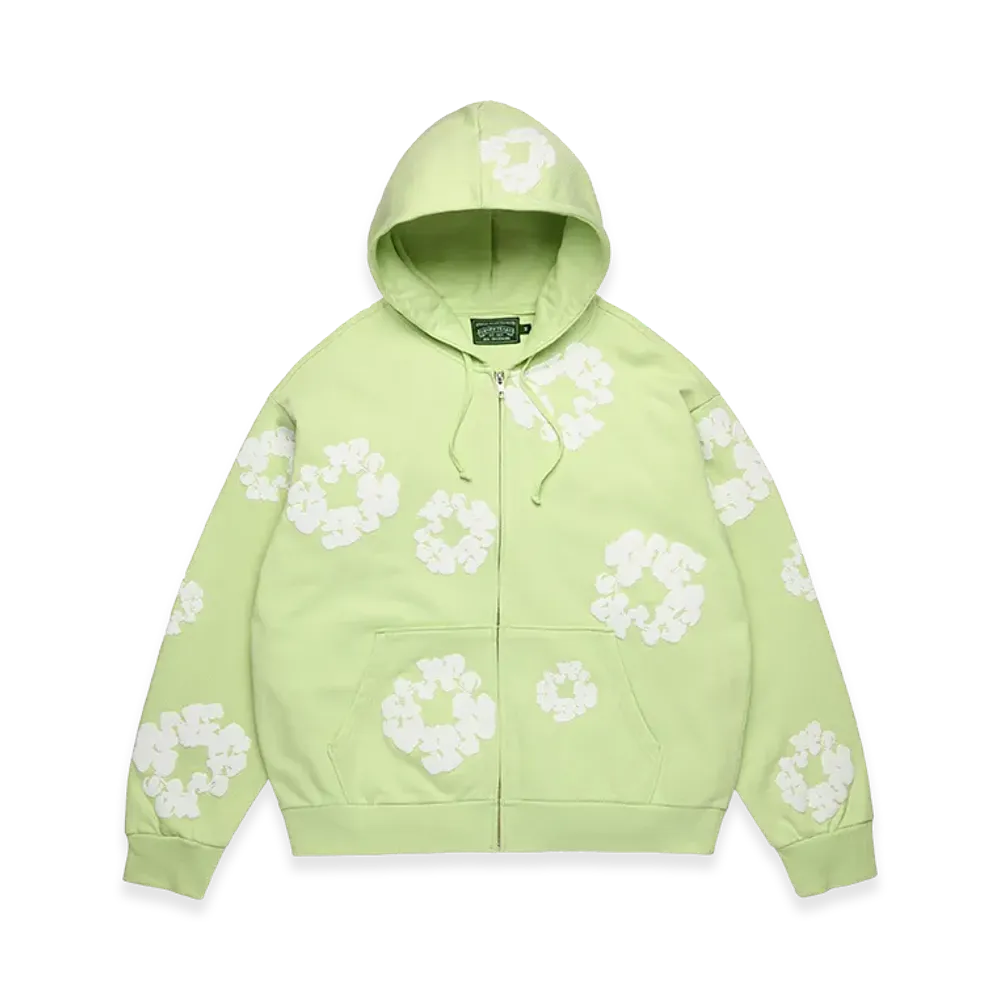 DENIM TEARS Cotton Wreath Zip Hoodie "Mint"