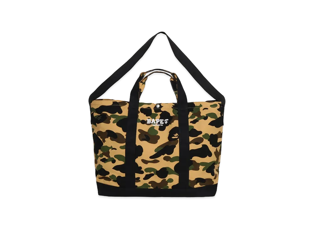A BATHING APE 1ST Camo 2Way Tote Bag "Yellow"