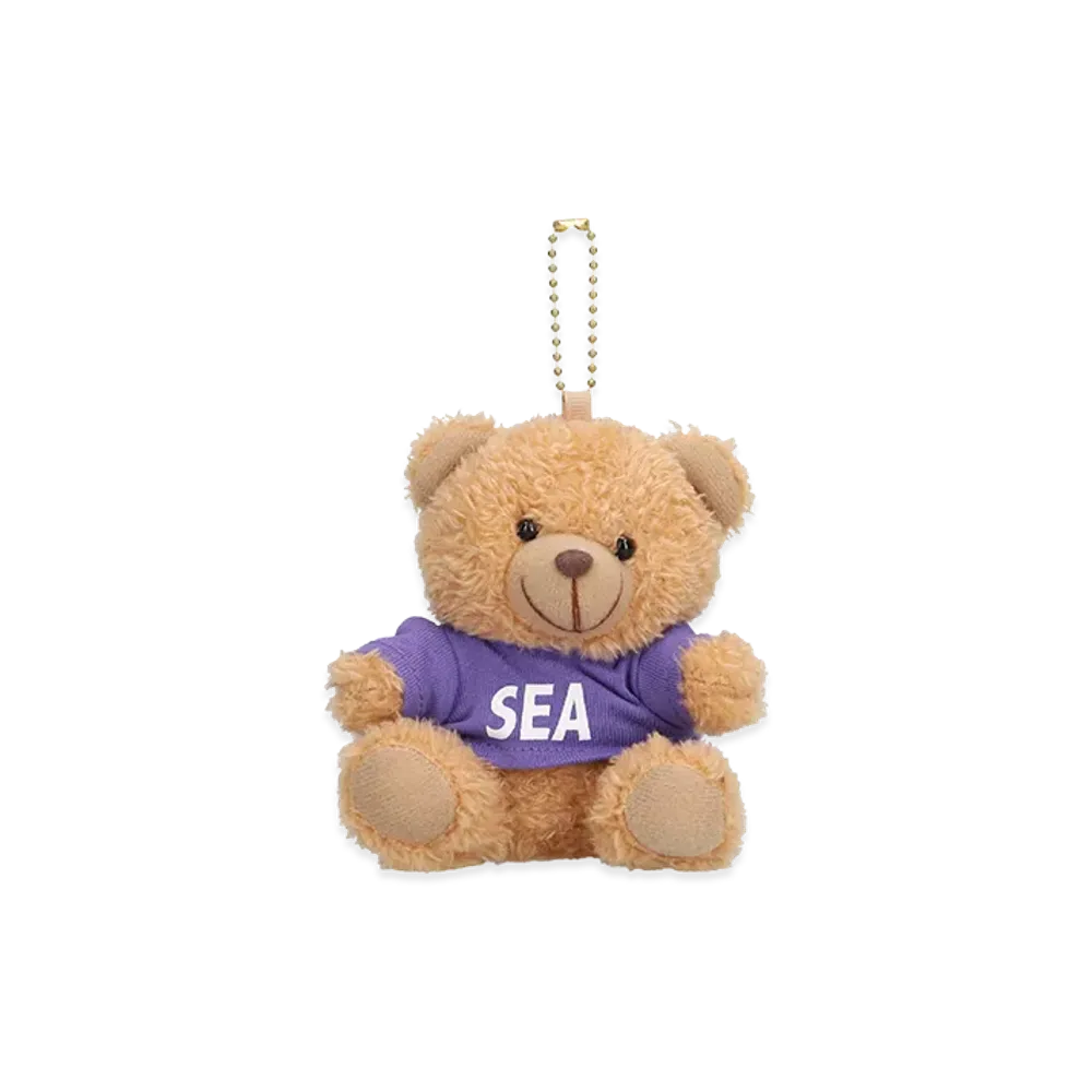 WIND AND SEA Teddy Bear Key Ring "Purple"