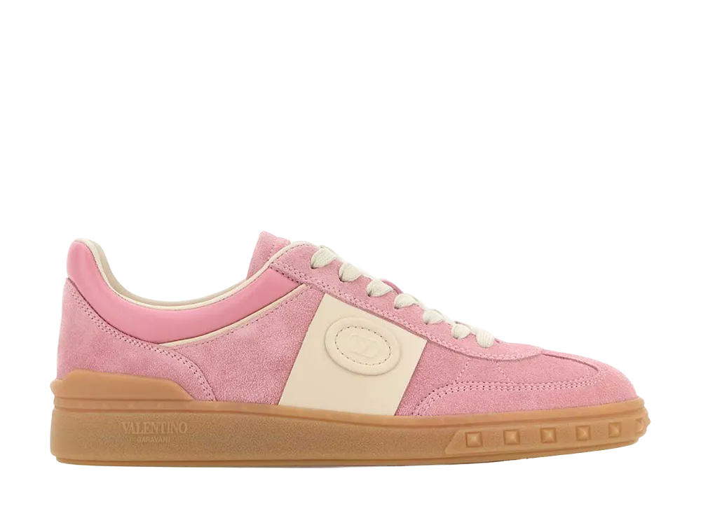 Valentino Garavani Women's Pink Suede Upvillage Sneakers "Pink"