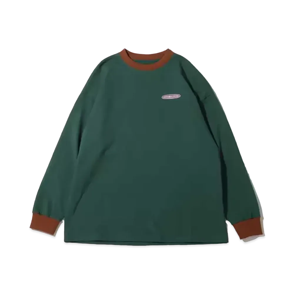atmos pink Silicone Patch High Shoku Long Tee "Green"