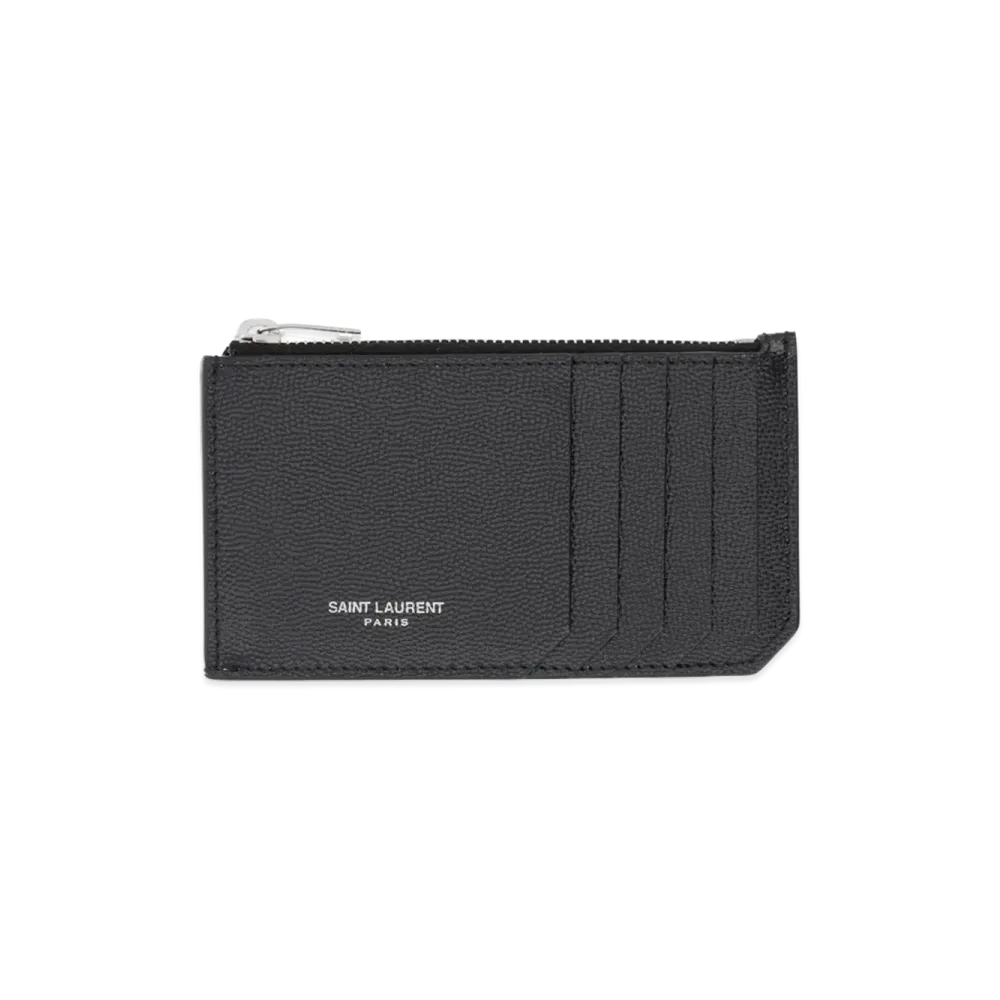 Saint Laurent Zippered Card Holder "Black"