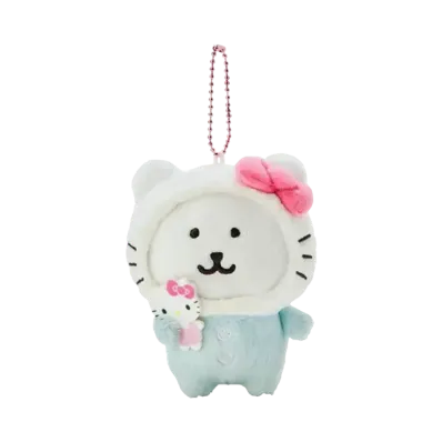 Sanrio -Chiikawa- Nagano Friends x Sanrio Characters Mascot Holder (Nagano Bear x Hello Kitty)