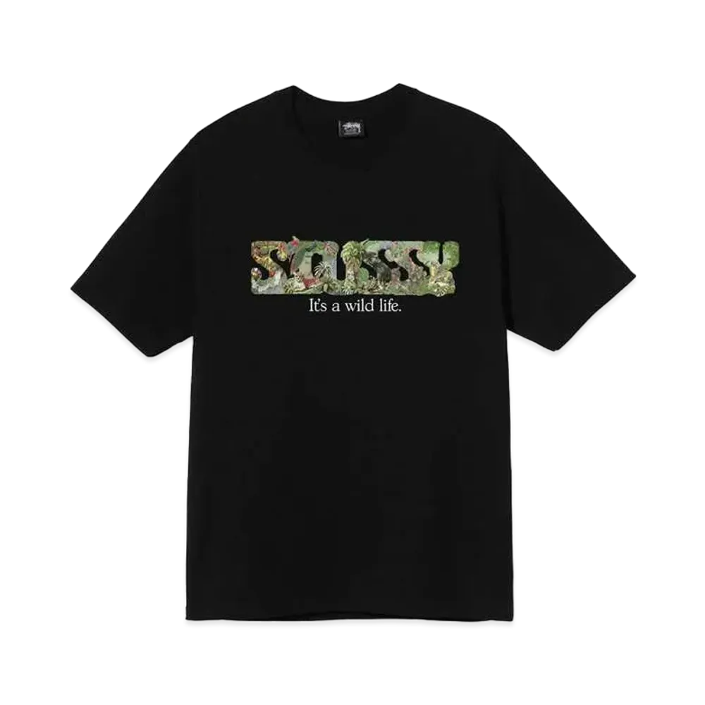 Stussy ITS A WILD LIFE TEE "Black"