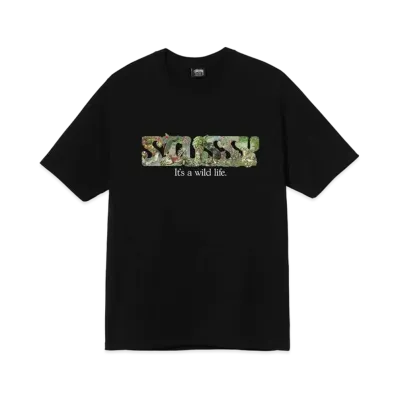 Stussy ITS A WILD LIFE TEE "Black"