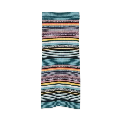 Paul Smith Women's Color Border Knit Skirt "Turquoise"