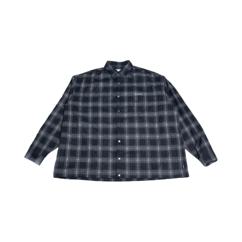 ALOUND Oversized Check Shirts "Black"